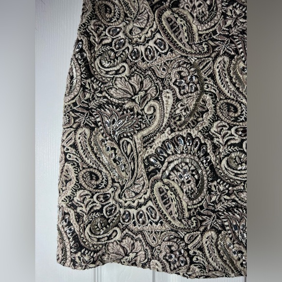 Guess beaded crystal embellished paisley Mini skirt NWT size 6 - Picture 7 of 16
